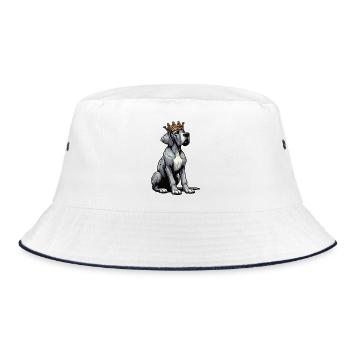 Great Dane Great Dane Owner Great Dane Fan - Bucket Hat - white/navy - Front