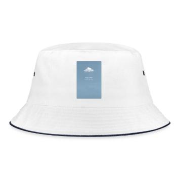 One step remains Forward - Bucket Hat - white/navy - Front