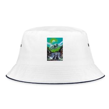 Lunar Cascading Love - Bucket Hat - white/navy - Front