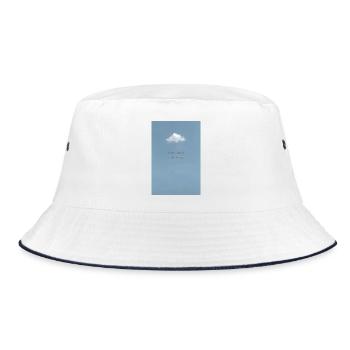 One Step Is Still Forward – Minimal Poster - Bucket Hat - white/navy - Front