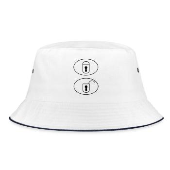 Car Remote Control Buttons - Bucket Hat - white/navy - Front