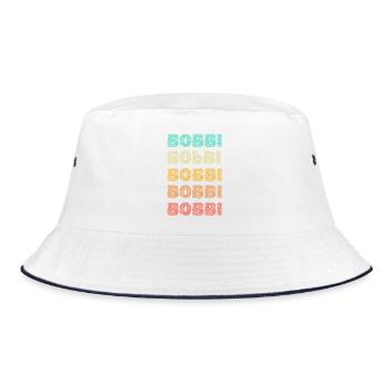 Name Bobbi - Bucket Hat - white/navy - Front