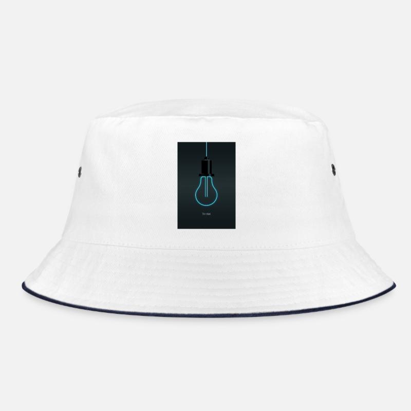 Think – Kreative Neon Idee in Electric Blue Bucket Hat