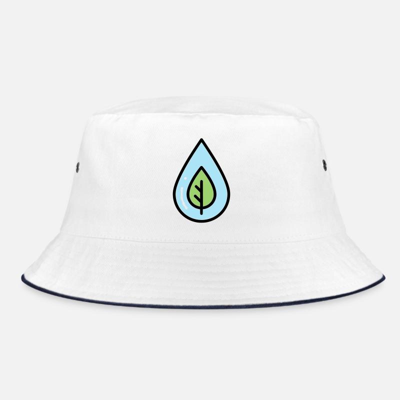 Wassertropfen Blatt Öko Bucket Hat