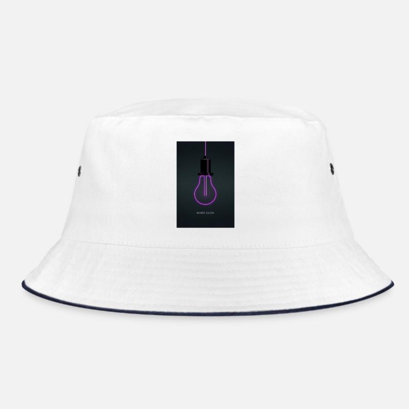 Inner Glow Neon Light Bulb Poster Bucket Hat