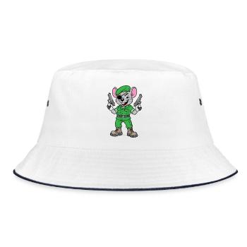Armed Mouse Ranger - Bucket Hat - white/navy - Front