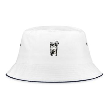 Dark and Stormy - Bucket Hat - white/navy - Front