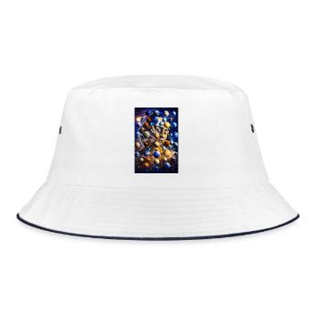 Cosmic Planet Portrait - Bucket Hat - white/navy - Front