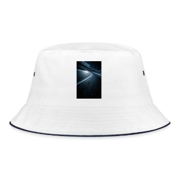Neon Curve Midnight Road - Bucket Hat - white/navy - Front