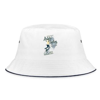 Kunstrad, Kunstradfahren, Hallenradsport - Bucket Hat - Weiß/Navy - Vorne