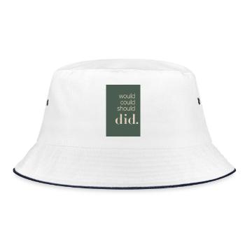 Would Could Should Did - Bucket Hat - white/navy - Front