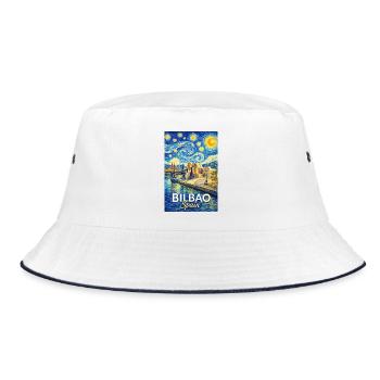 Bilbao Spain - Bucket Hat - white/navy - Front