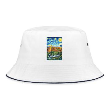 Granada Spain - Bucket Hat - white/navy - Front