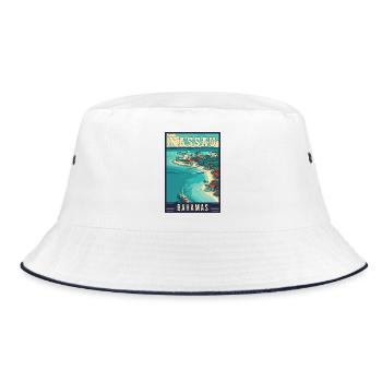 Experience Bahamas and Nassau - Tropical Paradise - Bucket Hat - white/navy - Front