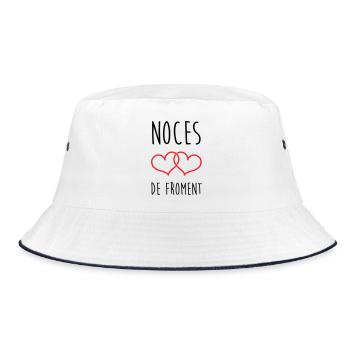 wheat wedding 3 years of marriage - Bucket Hat - white/navy - Front