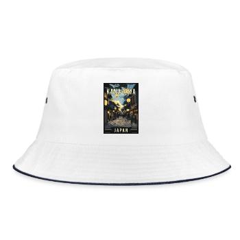 Experience Kanazawa in Japan - Bucket Hat - white/navy - Front