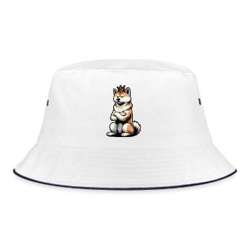 Akita Akita propriétaire Akitas Akita amoureux Akitafan - Bob - blanc/marine - Devant