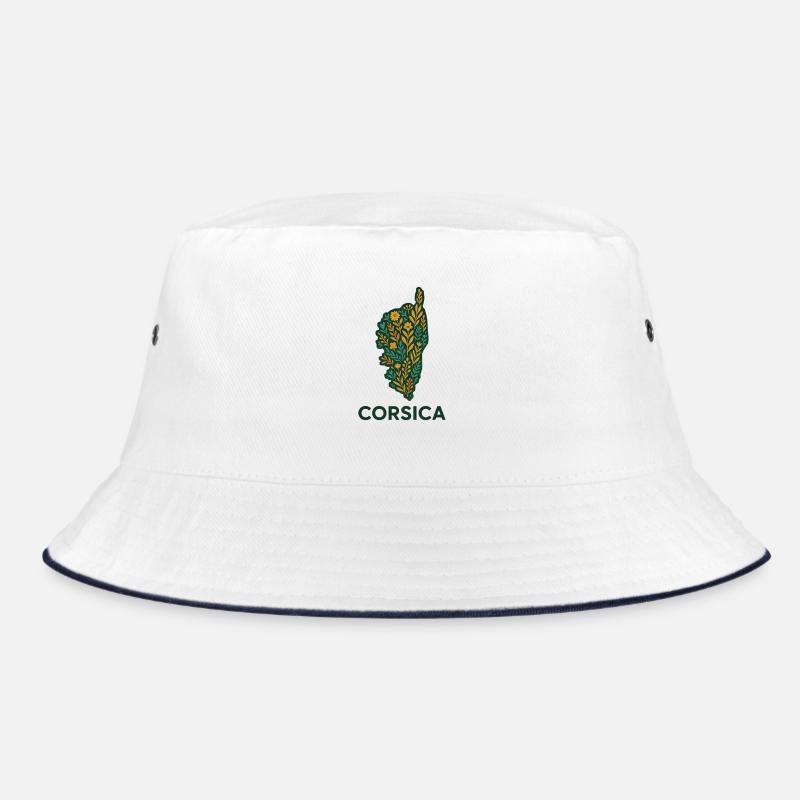 Corsica Immortelle - Bucket Hat - Weiß/Navy
