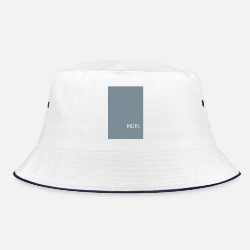 Moin  Norddeutscher Spruch Typografie Bucket Hat