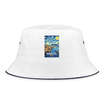 Neapel, Italien - Bucket Hat - Weiß/Navy - Vorne