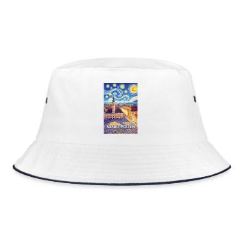 Sankt Pölten, Österreich - Bucket Hat - Weiß/Navy - Vorne