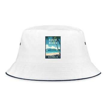 Experience Tropical Airlie Beach in Australia - Bucket Hat - white/navy - Front