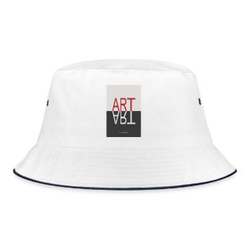 ART Reflection Minimalist Concept Poster - Bucket Hat - white/navy - Front