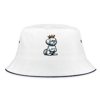 Malteser Maltese Owner Maltese Lovers - Bucket Hat - white/navy - Front
