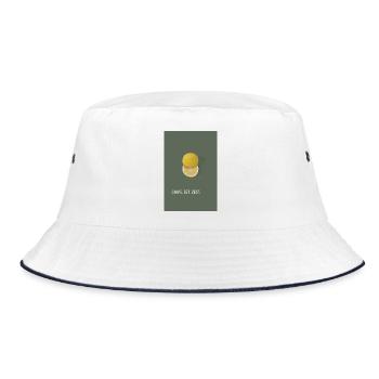 Game Set Zest Tennis Word Game Design - Bucket Hat - white/navy - Front