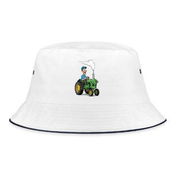 Tractor Heroes Farming Arms - Bucket Hat - white/navy - Front