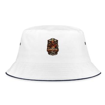 Trust me, I'm a carpenter - Bucket Hat - white/navy - Front