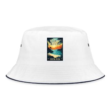 Discover Tropical Manuel Antonio in Costa Rica - Bucket Hat - white/navy - Front