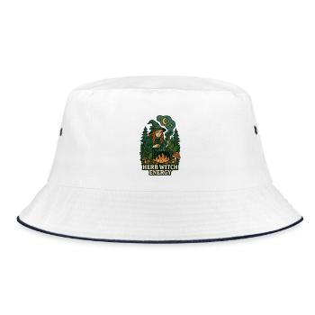 Waldhexe Energie Kräuterzauber - Bucket Hat - Weiß/Navy - Vorne