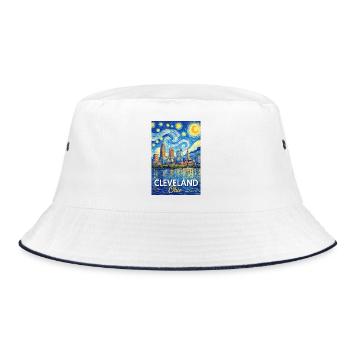 Cleveland, Ohio - Bucket Hat - Weiß/Navy - Vorne