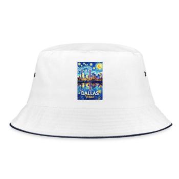 Dallas, Texas - Bucket Hat - white/navy - Front