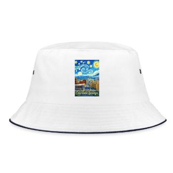 Colorado Springs - Bucket Hat - Weiß/Navy - Vorne