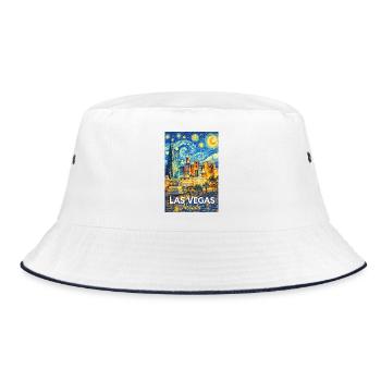 Las Vegas Nevada - Bucket Hat - white/navy - Front