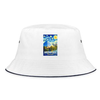 Memphis Tennessee - Bucket Hat - white/navy - Front