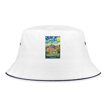 Kansas City, Missouri - Bucket Hat - white/navy - Front