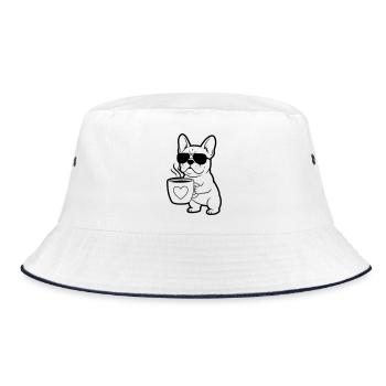 Résumé du Frenchie Dog Coffee - Bob - blanc/marine - Devant