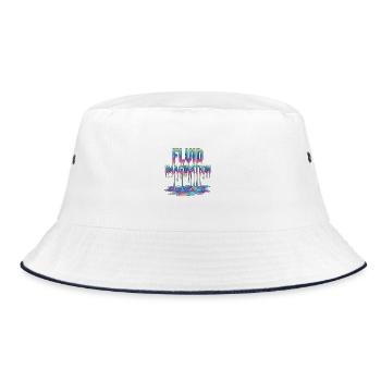 Colorful Melting Fluid Imagination - Bucket Hat - white/navy - Front