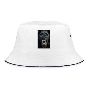 Beast Gold Grin - Bucket Hat - Weiß/Navy - Vorne