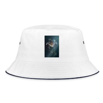 Luminous Wireflower Bloom - Bucket Hat - white/navy - Front