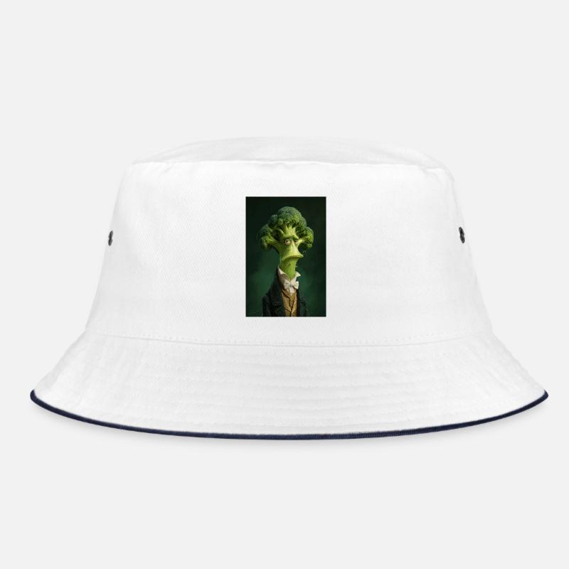 Broccoli Gentleman in Victorian Attire Bucket Hat
