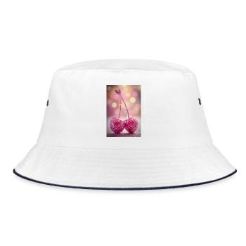 Duo Cerises Paillettes Roses - Bob - blanc/marine - Devant