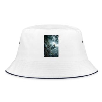 Winterwald-MTB-Quest - Bucket Hat - Weiß/Navy - Vorne