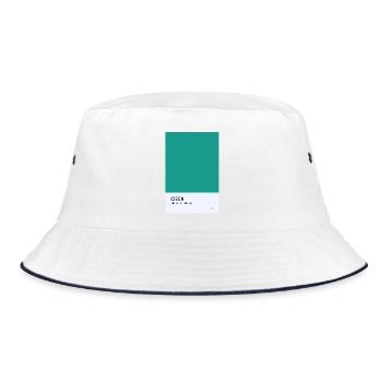 Ideen entstehen im Denken Poster - Bucket Hat - Weiß/Navy - Vorne