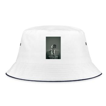 Privacy Is An Illusion Poster Minimal - Bucket Hat - white/navy - Front