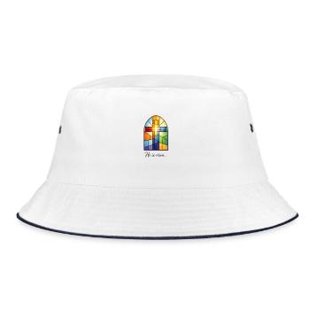 Er ist auferstanden Glaube He Is Risen Faith - Bucket Hat - white/navy - Front