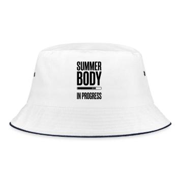 Summer Body In Progress - Citation de la salle de sport motivante - Bob - blanc/marine - Devant